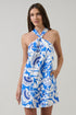 Ronan Floral Amory Halter Mini Dress